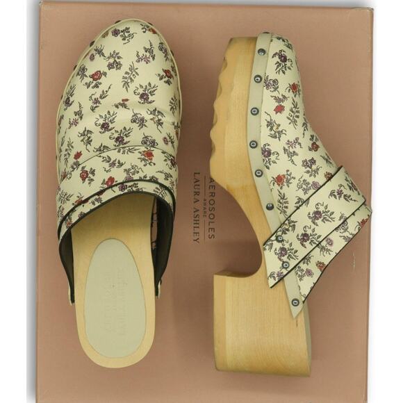 Women’s 8.5‎ NWT Aerosoles x Laura Ashley La Pedro Clogs Floral Cottagecore